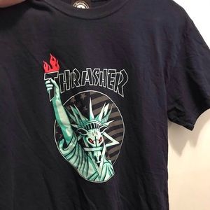 Navy blue Thrasher T-shirt